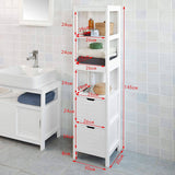darrahopens Home & Garden > Storage Freestanding Tall Cabinet with Standing Shelves and Drawers