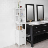darrahopens Home & Garden > Storage Freestanding Tall Cabinet with Standing Shelves and Drawers