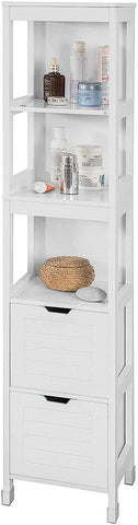 darrahopens Home & Garden > Storage Freestanding Tall Cabinet with Standing Shelves and Drawers