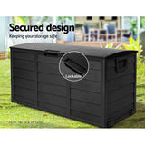 darrahopens Home & Garden > Storage Gardeon 290L Outdoor Storage Box - All Black