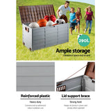 darrahopens Home & Garden > Storage Gardeon 290L Outdoor Storage Box - Brown
