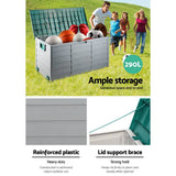 darrahopens Home & Garden > Storage Gardeon 290L Outdoor Storage Box - Green