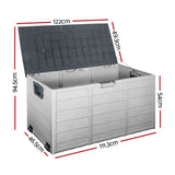 darrahopens Home & Garden > Storage Gardeon 290L Outdoor Storage Box - Grey