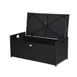 Darrahopens Home & Garden > Storage Gardeon Outdoor Storage Bench Box Garden Sheds Tools Wicker Cushion Patio Chair