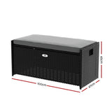 Darrahopens Home & Garden > Storage Gardeon Outdoor Storage Bench Box Garden Sheds Tools Wicker Cushion Patio Chair