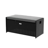 Darrahopens Home & Garden > Storage Gardeon Outdoor Storage Bench Box Garden Sheds Tools Wicker Cushion Patio Chair