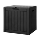 darrahopens Home & Garden > Storage Gardeon Outdoor Storage Box 118L Container Lockable Indoor Garden Toy Tool Shed Black