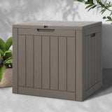 darrahopens Home & Garden > Storage Gardeon Outdoor Storage Box 118L Container Lockable Indoor Garden Toy Tool Shed Grey