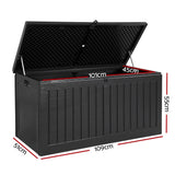 darrahopens Home & Garden > Storage Gardeon Outdoor Storage Box Container Garden Toy Indoor Tool Chest Sheds 270L Black