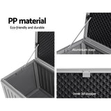 darrahopens Home & Garden > Storage Gardeon Outdoor Storage Box Container Garden Toy Indoor Tool Chest Sheds 270L Dark Grey