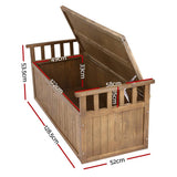 darrahopens Home & Garden > Storage Gardeon Outdoor Storage Box Wooden Garden Bench 128.5cm Chest Tool Toy Sheds XL