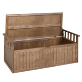 darrahopens Home & Garden > Storage Gardeon Outdoor Storage Box Wooden Garden Bench 128.5cm Chest Tool Toy Sheds XL