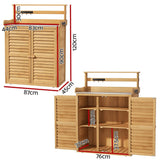 Darrahopens Home & Garden > Storage Gardeon Outdoor Storage Cabinet Box Potting Bench Table Shelf Chest Garden Shed
