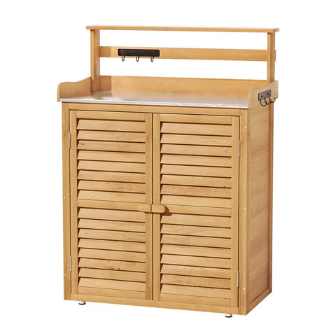 Darrahopens Home & Garden > Storage Gardeon Outdoor Storage Cabinet Box Potting Bench Table Shelf Chest Garden Shed