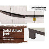 darrahopens Home & Garden > Storage Gardeon Outdoor Storage Cabinet Cupboard Lockable Garage 173cm
