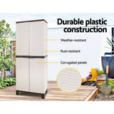 darrahopens Home & Garden > Storage Gardeon Outdoor Storage Cabinet Cupboard Lockable Garage 173cm