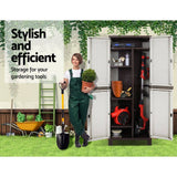darrahopens Home & Garden > Storage Gardeon Outdoor Storage Cabinet Cupboard Lockable Garage 173cm