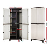 darrahopens Home & Garden > Storage Gardeon Outdoor Storage Cabinet Cupboard Lockable Garage 173cm