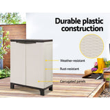 darrahopens Home & Garden > Storage Gardeon Outdoor Storage Cabinet Cupboard Lockable Garage 92cm