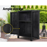 darrahopens Home & Garden > Storage Gardeon Outdoor Storage Cabinet Cupboard Lockable Garden Sheds Adjustable Black