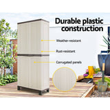 darrahopens Home & Garden > Storage Gardeon Outdoor Storage Cabinet Lockable Cupboard Garage 173cm