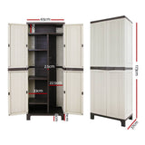 darrahopens Home & Garden > Storage Gardeon Outdoor Storage Cabinet Lockable Cupboard Garage 173cm