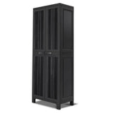 darrahopens Home & Garden > Storage Gardeon Outdoor Storage Cabinet Lockable Tall Garden Sheds Garage Adjustable Black 173CM