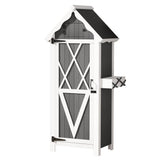Darrahopens Home & Garden > Storage Gardeon Outdoor Storage Cabinet Shed Box Wooden Shelf Chest Garden Furniture