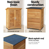 darrahopens Home & Garden > Storage Gardeon Portable Wooden Garden Storage Cabinet