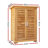 darrahopens Home & Garden > Storage Gardeon Portable Wooden Garden Storage Cabinet