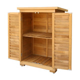 darrahopens Home & Garden > Storage Gardeon Portable Wooden Garden Storage Cabinet