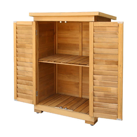 darrahopens Home & Garden > Storage Gardeon Portable Wooden Garden Storage Cabinet