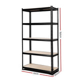 darrahopens Home & Garden > Storage Giantz 1.5M Warehouse Racking Rack Storage Shelf Organiser Industrial Shelving Garage Kitchen Store Shelves Steel