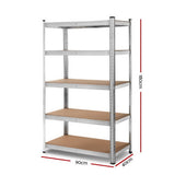 darrahopens Home & Garden > Storage Giantz 1.8M Warehouse Racking Rack Shelving Garage Steel Metal Storage Shelves Silver