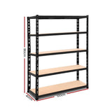 darrahopens Home & Garden > Storage Giantz 1.8M Warehouse Racking Shelving Storage Shelf Garage Shelves Rack Steel Black