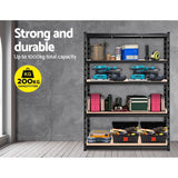 darrahopens Home & Garden > Storage Giantz 2.4MX1.8M Garage Shelving Warehouse Rack Pallet Racking Storage Steel Black