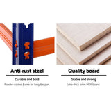 darrahopens Home & Garden > Storage Giantz 2.4MX1.8M Garage Shelving Warehouse Rack Pallet Racking Storage Steel Orange&Blue