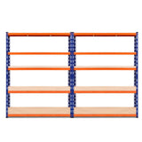 darrahopens Home & Garden > Storage Giantz 2.4MX1.8M Garage Shelving Warehouse Rack Pallet Racking Storage Steel Orange&Blue