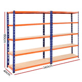 darrahopens Home & Garden > Storage Giantz 2.4MX1.8M Garage Shelving Warehouse Rack Pallet Racking Storage Steel Orange&Blue