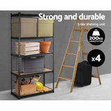 darrahopens Home & Garden > Storage Giantz 4X1.8M Garage Shelving Warehouse Rack Storage Shelves Pallet Racking Charcoal