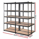 darrahopens Home & Garden > Storage Giantz 4X1.8M Garage Shelving Warehouse Rack Storage Shelves Pallet Racking Charcoal