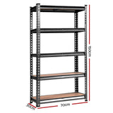 darrahopens Home & Garden > Storage Giantz 5x1.5M Warehouse Racking Shelving Storage Rack Steel Garage Shelf Shelves