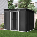 darrahopens Home & Garden > Storage Giantz Garden Shed Outdoor Storage Sheds 2.38x1.31M Tool Metal Base House Grey