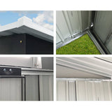 darrahopens Home & Garden > Storage Giantz Garden Shed Outdoor Storage Sheds 2.38x1.31M Tool Metal Base House Grey