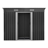 darrahopens Home & Garden > Storage Giantz Garden Shed Outdoor Storage Sheds 2.38x1.31M Tool Metal Base House Grey