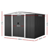 darrahopens Home & Garden > Storage Giantz Garden Shed Outdoor Storage Sheds Tool Workshop 2.58X2.07M