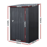 Darrahopens Home & Garden > Storage Giantz Garden Shed Sheds Outdoor Tool 0.99x1.04M Storage Workshop House Galvanised Steel