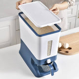 Darrahopens Home & Garden > Storage GOMINIMO 12KG Food Dispenser with Measuring Cup GO-FD-100-GD