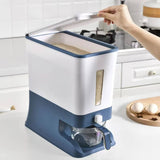 Darrahopens Home & Garden > Storage GOMINIMO 12KG Food Dispenser with Measuring Cup GO-FD-100-GD