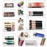 Darrahopens Home & Garden > Storage GOMINIMO 25Pcs Desk Drawer Organizer Trays with Non-Slip Pads (Transparent) GO-DOS-100-CS